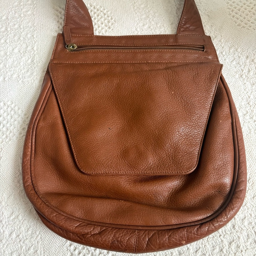 J.P. Ourse & Cie Classic Brown Leather Women’s Shoulder Bag